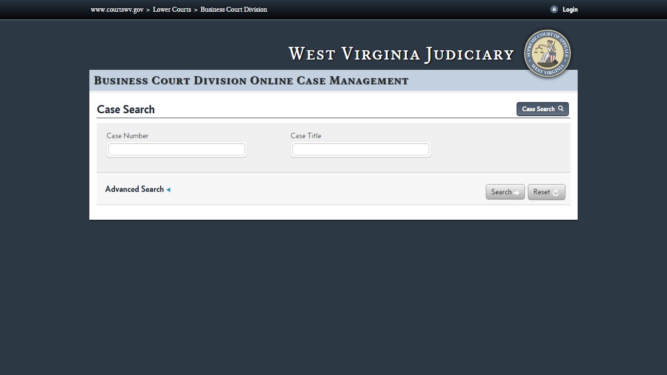 Case Search - My ASP.NET MVC Application - courtswv.gov